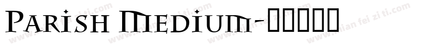 Parish Medium字体转换